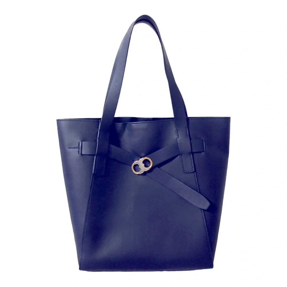 Tory Burch Navy leather tote bag